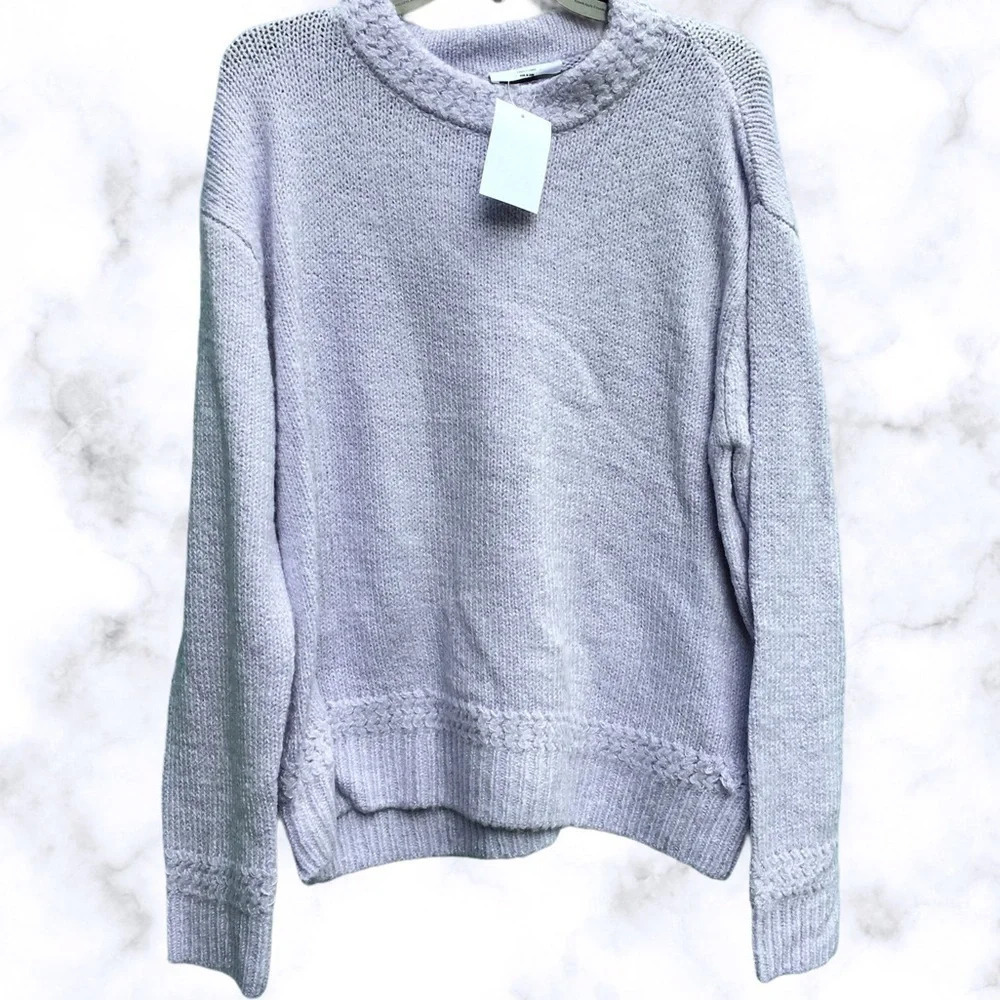 Double Zero Knit Sweater Pullover Top Blouse Gray… - image 1